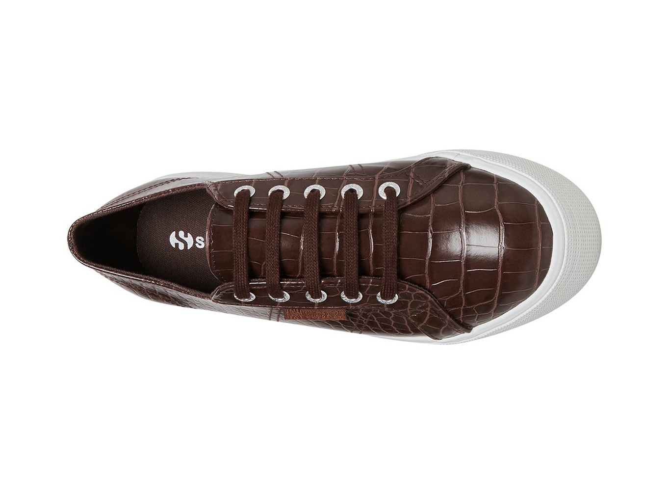 Superga Platform Womens - 2790 Faux Crocodile - Brown - ZRHTI2174